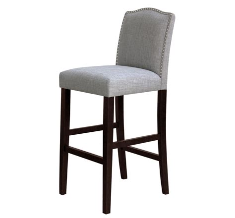 The hillsdale furniture leclair swivel this wood swivel stool is ideal as seating at your kitchen island or counter height dining table. 28" Camelot Nailhead Trim Barstool Hardwood/Gray ...