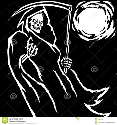 The Grim Reaper Vector Illustration Stock Vector