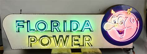 Lot Detail Reddy Kilowatt Florida Power Neon Sign