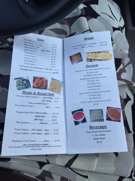 I'm tired of typing this review i want to eat lol !! Menu of 10x's Better Soul Food in Eastpointe, MI 48021