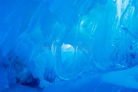 Blue Ice Cave Stock Photo Image Of Crystal Blue Illuminated 48856622