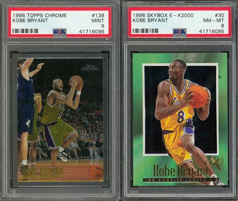 The topps rookie card is probably the card that people think of when they imaging a kobe rookie card. Lot Detail - 1996 Topps Chrome and Skybox Kobe Bryant Rookie Cards PSA-Graded Pair (2 Different)