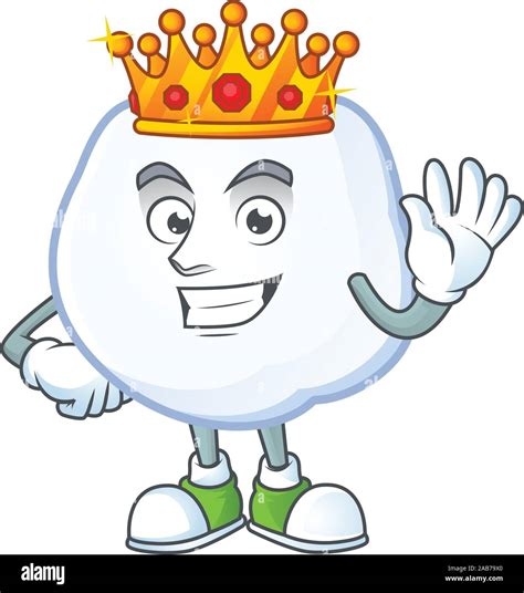king of snowball on cartoon mascot style design stock vector image and art alamy