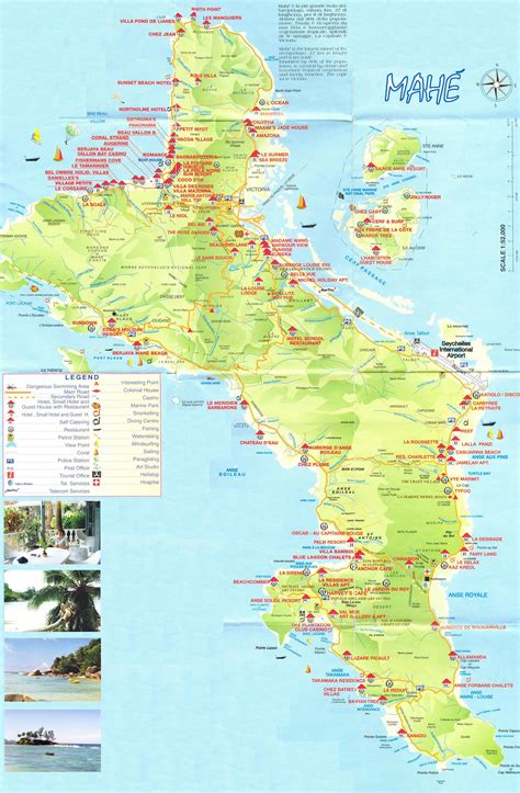 Interactive seychelles map on googlemap. Karten der Seychellen Inseln Mahé, La Digue und Praslin