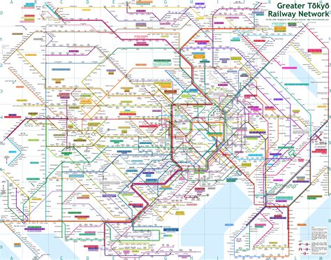 Heres A Full Railway Map Of Tokyo And Suburbs Complete With Metro Jr