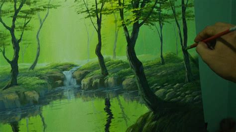 Today we paint a misty forest landscape and a small river in fewer than 10 minutes! Acrylic Landscape Painting Lesson - The Forest River by JM ...