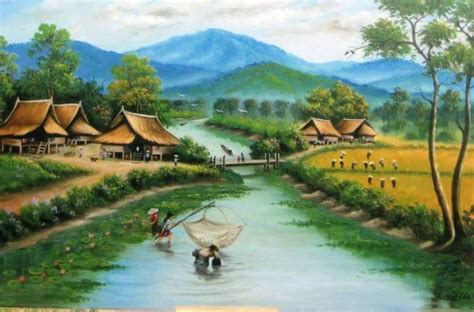 Pemandangan © 2017 Istimewa | Pemandangan, Kehidupan pedesaan, Lukisan