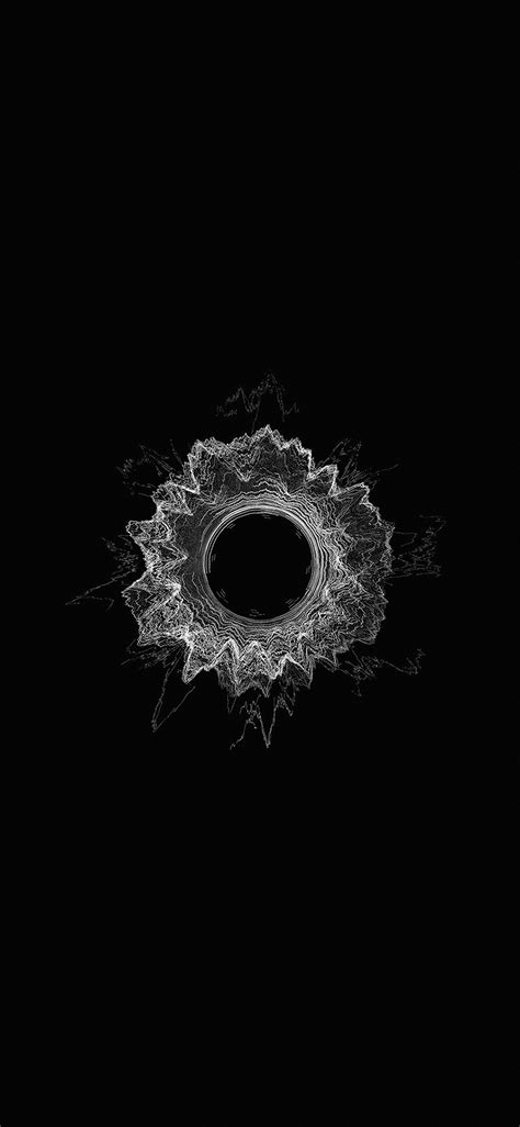 Vz18 Dark Hole Black Minimal Pattern Background