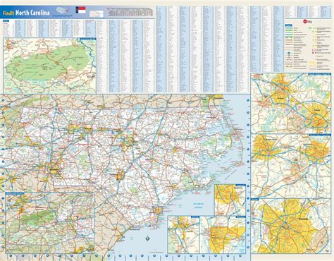 North Carolina Wall Map