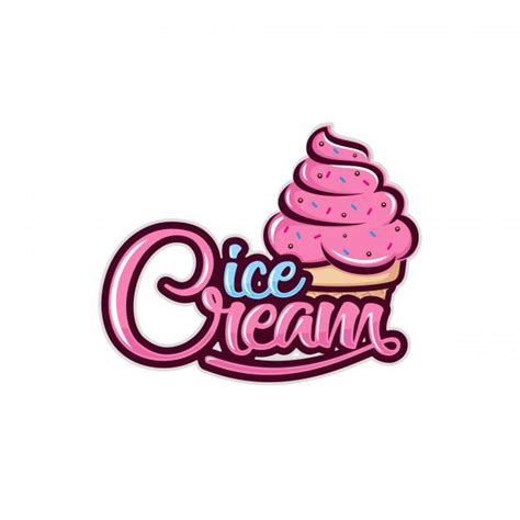 Plantilla De Logotipo De Helado Vector Premium Ice Cream Logo Ice Cream Design Ice Cream Pops