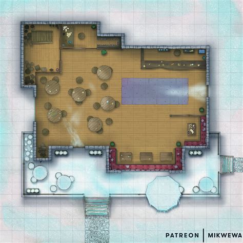 Tavern 20x20 Two Floors Patreon Pathfinder Maps Fantasy Map