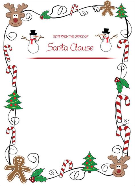 Christmas Letter Templates Free Printable Sample Design Layout Templates
