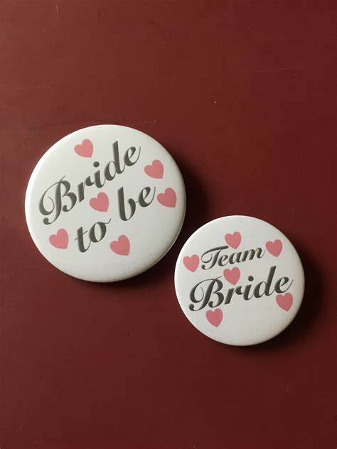 Hen Party Bride And Team Bride Set Of 7 Badges Additional Etsy