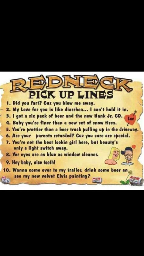 So Funny Redneck Pick Up Lines Pick Up Lines Redneck