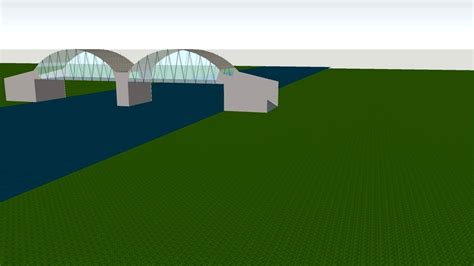 Modern Pedestrian Bridge 3d Model
