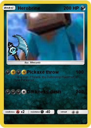 Pokémon Herobrine 3642 3642 Pickaxe Throw My Pokemon Card