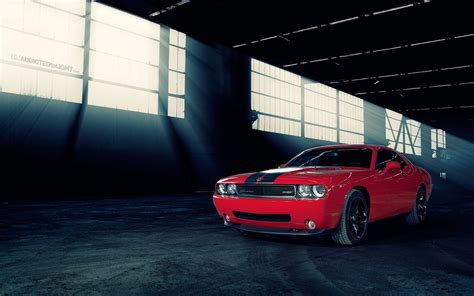 Red Coupe Car Red Cars Sunlight Dodge Hd Wallpaper Wallpaper Flare