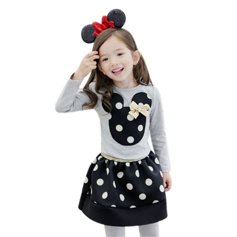 Cute Minnie Mouse Clothes For Baby Toddler Girls Clothing Sets Kids Clothes Children Casual T