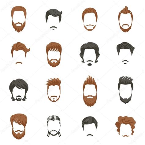 Are you searching for different hairstyles png images or vector? Mannen kapsel Icons Set — Stockvector © macrovector #120637492