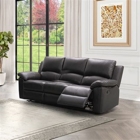 Abbyson Westwood Brown Top Grain Leather Reclining Sofa On Sale