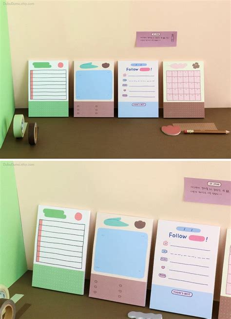 Sticky Notes Types Weekly Planner Checklist Colorful Notepads