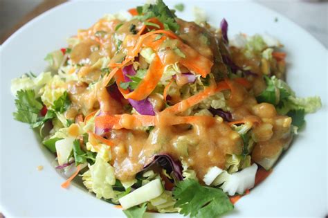 Crunchy Thai Salad With Peanut Sauce Heidis Home Cooking
