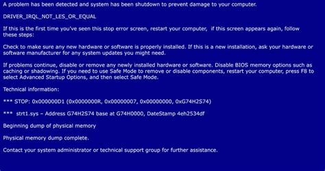 The Blue Screen Of Death