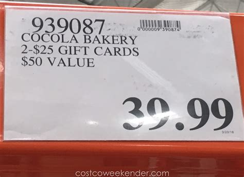 From costco wholesale coupons to sale pages, there are plenty of ways be a smart shopper. Cocola Bakery 2 $25 Gift Cards | Costco Weekender