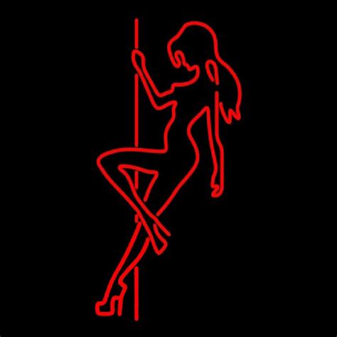 Pole Dance Girl Strip Club Neon Skilt ️ ®