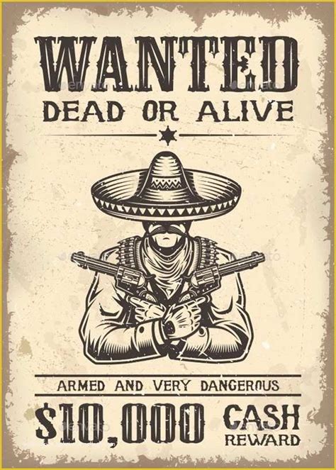 Wild West Wanted Poster Template Free Of Free Wanted Poster Templates To Download