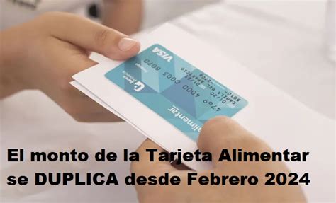 El Monto De La Tarjeta Alimentar Se Duplica Desde Febrero Fecha