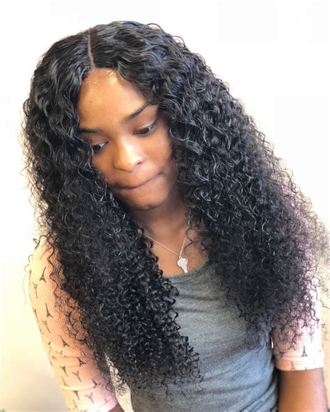 Middle Part Sew In With Closure Curly Hair FASHIONBLOG