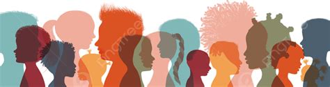 Heads Faces Colored Silhouettes Multicultural And Multiethnic Diversity