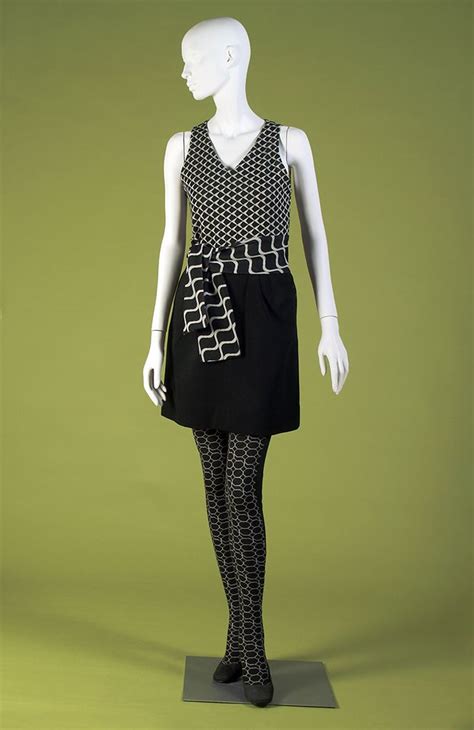 black and white knit top skirt and sash rudi gernreich 1968 ksum 1994 5 3 5 6 1960s