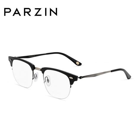 Parzin Quality Acetate Glasses Frame Women Metal Optical Frames Men Eyeglasses Frame Myopia