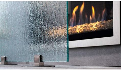 Brooklyn Modern Free Standing Glass Fireplace Screen Bubbles Etsy Glass Fireplace Glass