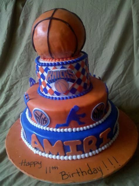 New York Knicks Birthday Cake New York Knicks Cake Basketball Basketball Food New York