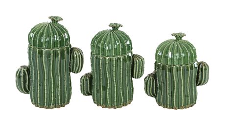 Salt and pepper to taste. Cactus 3 Piece Jar Set | Cactus design, Decorative jars