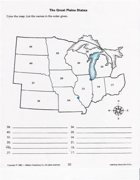 Printable Midwest Map Printable Word Searches