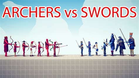 Archers Team Vs Sword Team Totally Accurate Battle Simulator Tabs