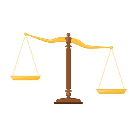 Premium Vector Justice Scales Icon Law Balance Symbol Vector Illustration