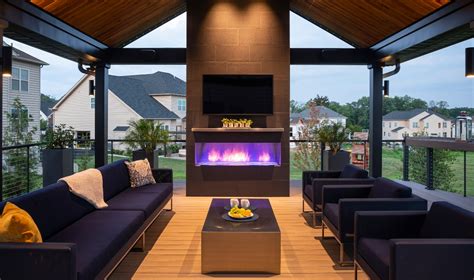 Custom Decks With A Fireplace Stumps Decks And Porches