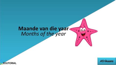 Learn Months Of The Year In Afrikaans Leer Maande Van Die Jaar In