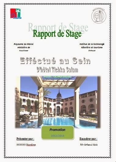 Rapport De Stage Hôtelière Cuisine Restauration Rapport De Stage