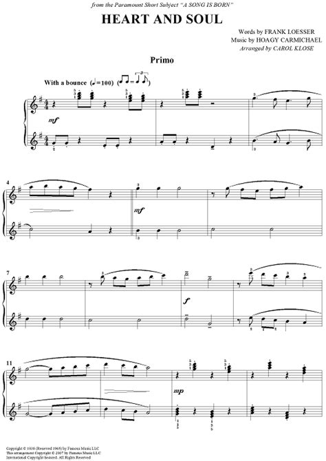 My heart will go on piano duet piano by celine dion. Heart And Soul | Heart soul, Digital sheet music, Sheet music