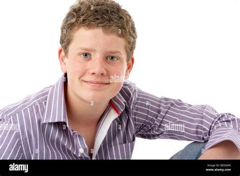 Teenage Boy White Background 14 Years Hi Res Stock Photography And