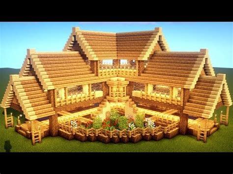 Easy Minecraft Large Oak House Tutorial How To Build A Survival House In Minecra In