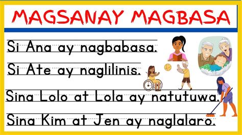 MAGSANAY MAGBASA NG PANGUNGUSAP PART PALAWAKIN ANG KASANAYAN SA PAGBASA AT BOKABULARYO