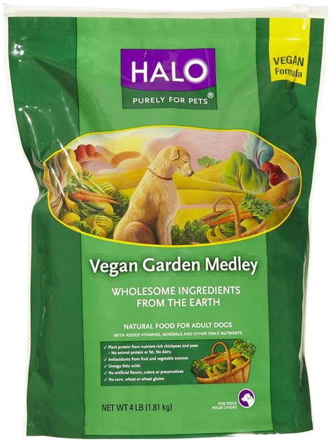 This dog food is free of artificial colors, flavors, and preservatives. Halo Vegan Garden Medley | Vegan, Wholesome ingredients ...