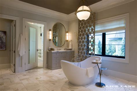 French Moderne Manor Modern Bathroom By Alice Lane Home Collection
